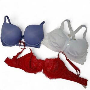 Bundle Deal*  Victoria's Secret Bra Set - Blue, White, Red